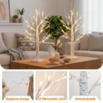 EAMBRITE 2er Set LED Lichterbaum 60cm mit 24 Warmweiss LEDs – Dekorative Lichterzweige für Zuhause – Bild 5