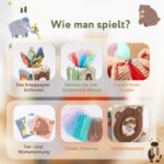 Holz Sensorik Tücher-Box Montessori – Motorikspielzeug für Babys 6–12 Monate – Bild 2
