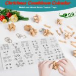 Adventskalender 2026 Knobelspiele – 24 Metall & Holz Puzzle für Kinder & Erwachsene – Bild 4