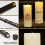 Harry Potter LED Kerze mit Zauberstab-Fernbedienung – Flammenlose Deko für Fans – Bild 5