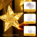 Quntis LED-Sternenlichterkette 0,8m mit Timer & Batteriebetrieb – 30 warmweisse LEDs für Innen & Aussen – Bild 5