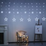 BLOOMWIN 2M Lichtervorhang mit 138 LED Sternen – Kaltweiße Weihnachtsbeleuchtung für Fenster – Bild 7