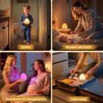 COOLNIGHT Ei-Nachtlicht mit 10 Farben & 10 Helligkeitsstufen – Dimmbar mit Fernbedienung & Timer für Baby – Bild 7