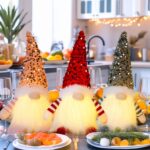 ACAREY Weihnachtswichtel mit LED – 3er Set Plüsch Weihnachtsdeko für innen – Bild 5