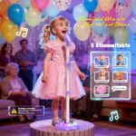 Dislocati Karaoke Maschine für Kinder mit 2 Mikrofonen – Singspielzeug mit LED-Effekten – Bild 4