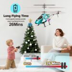 XIKOTEC RC Hubschrauber 31 cm – Ferngesteuert mit 2 Akkus & LED für Kinder ab 8 Jahren – Bild 4