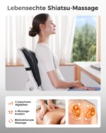 Boriwat Shiatsu Nackenmassagegerät mit Wärme – 3D-Tiefenmassage für Nacken & Rücken – Bild 4