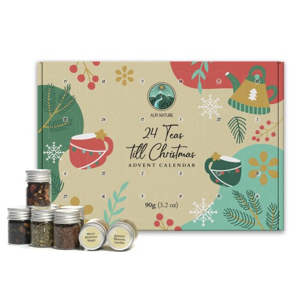 Alpi Nature Tee-Adventskalender 2026 – 24 Premium-Teemischungen im Glas