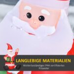 HOMCOM Aufblasbarer Weihnachtsmann 120cm mit LED-Beleuchtung – IP44 Weihnachtsdeko für Innen & Aussen – Bild 5
