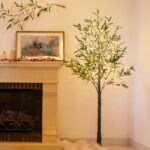 DELICHTER Olivenbaum 180 cm mit 300 LED warmweiss – Deko-Lichterbaum für Innen & Aussen – Bild 2
