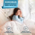 Glückstoff® Winterdecke 200x200cm – Daunendecke mit Kassettensteppung für optimale Wärmverteilung – Bild 3