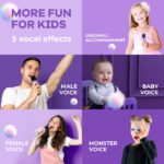YLL Mini Karaoke Maschine mit 2 kabellosen Mikrofonen – Tragbar für Kinder ab 3 Jahren – Bild 5