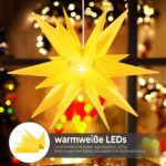 OVILUM Leuchtstern 3D XXL mit LED – 100 cm Weihnachtsstern mit Timer & Wetterschutz – Bild 2