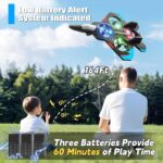 4DRC RC Flugzeug mit 3 Akkus & LED-Beleuchtung – Ferngesteuerter Hubschrauber für Kinder & Anfänger – Bild 4