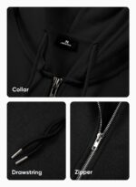 JMIERR Herren Hoodie Fleece – Warm & Komfortabel für Herbst & Winter – Bild 6