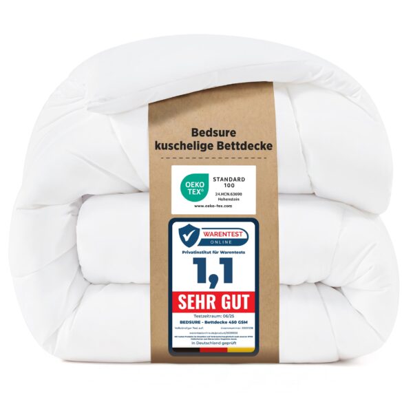 BEDSURE Winterdecke 220x240 cm 450gsm – OEKO-TEX zertifiziert Bettdecke