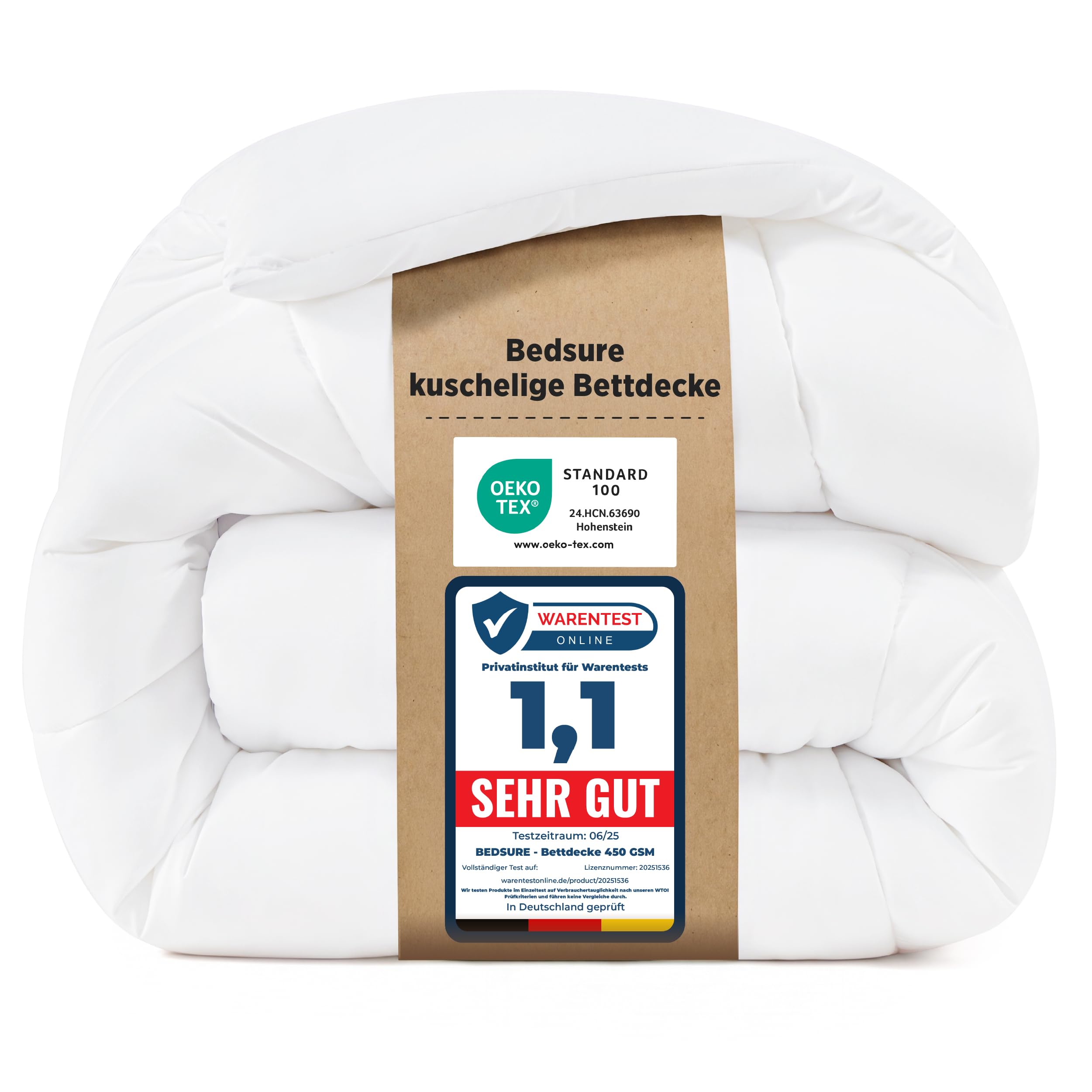 BEDSURE Winterdecke 135x200 cm mit 450 GSM – Wärmende Steppdecke für erholsamen Schlaf