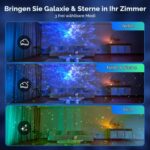 One Fire Sternenhimmel Projektor mit 15 Farben & Einschlafmusik – Nachtlicht mit Fernbedienung – Bild 4