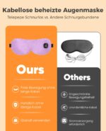 Telepepe beheizte Augenmaske mit Akku – Wärmebrille 3 Stufen, waschbar (Lila) – Bild 2