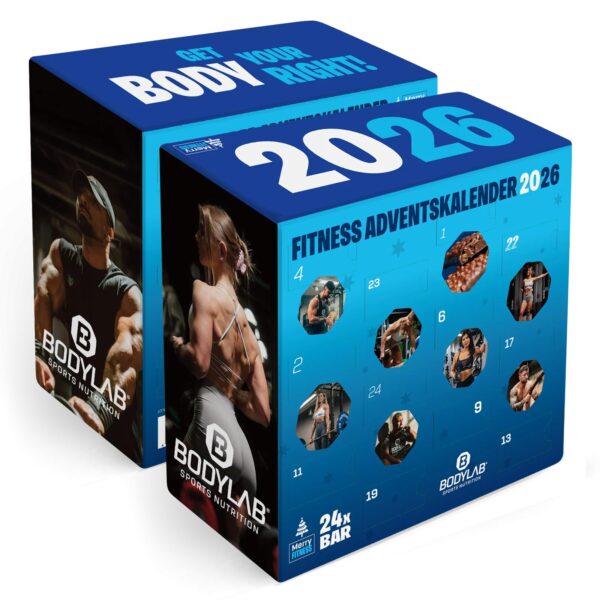 Bodylab24 Riegel Adventskalender 2026 – 24 Protein & Fitnessriegel im 2er Pack