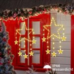 Therlan LED Weihnachtsstern 2er Set mit 62 LEDs – Batteriebetriebene Fensterdeko mit Timer & 8 Modi – Bild 5