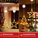 Buudala LED Weihnachtsdeko Fenster 4er Set – Sterne & Bäume mit Timer & 3 Modi – Bild 4