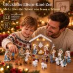 Krippen-Adventskalender 2026 mit LED-Beleuchtung – 24 Figuren & Strickoptik für Kinder – Bild 8