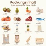 Lehoo Castle Kaufladen Zubehör Holz – 23-teiliges Kinderküche Set mit Einkaufstasche für Kinder ab 3 – Bild 8