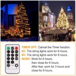 Nurkoo 25M LED-Lichterkette mit Fernbedienung & Timer – 200 warmweisse LEDs für Innen & Aussen – Bild 4