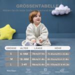 MIKAFEN Baby Schlafsack Langarm mit Füssen 2.0 Tog – Ganzjahres Schlafanzug für Babys – Bild 6