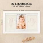 KeaBabies Handabdruck & Fussabdruck Set mit Bilderrahmen – Personalisiertes Neugeborenen Andenken – Bild 2
