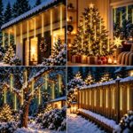 576 LED Eiszapfen Lichterkette Außen – Meteorschauer Weihnachtsbeleuchtung mit Haken – Bild 3