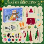 iZoeL Adventskalender 2026 für Katzen – 24 Spielzeuge & Accessoires für tägliche Überraschungen – Bild 3