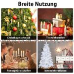 AufuN LED Weihnachtskerzen 40er Set Warmweiss – Fernbedienung & Klammern – Bild 3