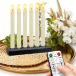HL Aufladbare LED Stabkerzen 25 cm mit 3D-Docht, Timer & Fernbedienung – Elfenbeinweiß – Bild 6