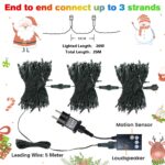 NEXVIN 20M LED Lichterkette 200er mit Bewegungssensor & Weihnachtsmusik – Strombetrieben – Bild 7