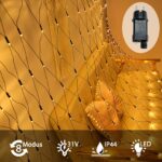 UISEBRT LED Lichternetz 6x2m Warmweiss – 280 LEDs mit 8 Modi für Innen & Aussen – Bild 6