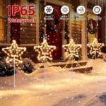 Quntis 4er LED Weihnachtsstern-Set 216 LEDs – IP65 Aussendeko mit Timer & 8 Leuchtmodi – Bild 3