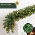SALCAR Weihnachtsgirlande 5 m mit 200 LED – Warmweiss Tannengirlande für Tür & Kamin – Bild 3