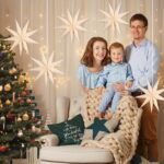 BestoFun 5er Set Papiersterne 30cm Beige – Faltbare Faltsterne für Weihnachtsdeko – Bild 6
