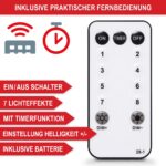 ONBEST Weihnachtsgirlande 10 m – 200 LEDs warmweiss mit Fernbedienung & Timer – Bild 5
