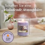 Yankee Candle Lavender Vanilla grosse Duftkerze – 150 Stunden Brenndauer für Entspannung – Bild 2