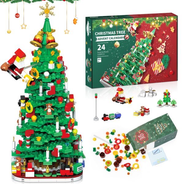 Joozmui Adventskalender 2026 – 1100 Bausteine Weihnachtsbaum für Kinder
