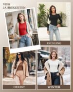 TNNZEET Langarm-Body Damen mit Viskose & Elasthan – Eleganter Bodysuit für Büro & Freizeit – Bild 3