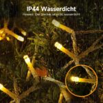 WOWDSGN Eisregen Lichterkette 12m 360 LED Warmweiss IP44 – Weihnachtsbeleuchtung Außen mit Timer – Bild 5