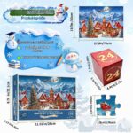 Adventskalender Puzzle 2026 – 1008 Teile, 70 x 50 cm mit 24-Tage Weihnachts-Countdown – Bild 2