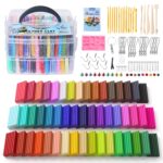 ARTFLY Polymer Clay Set mit 50 Farben & 18 Werkzeugen – Modelliermasse für kreative DIY-Projekte