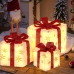 LED Geschenkboxen 3er Set mit Fernbedienung & Timer – Weihnachtsdeko Innen & Aussen – Bild 8