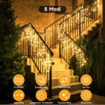WOWDSGN Eisregen Lichterkette 20m 605 LED Warmweiss – IP44 Aussenbeleuchtung mit Timer – Bild 3