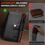 TENBST Geldbörse Herren mit Pop-up-Kartenfach & RFID Schutz – Slim Wallet Schwarz – Bild 3
